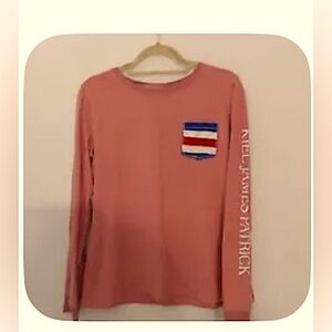 Kiel James Patrick Long Sleeve Nantucket Red Sailing Shirt in Size Medium/Large